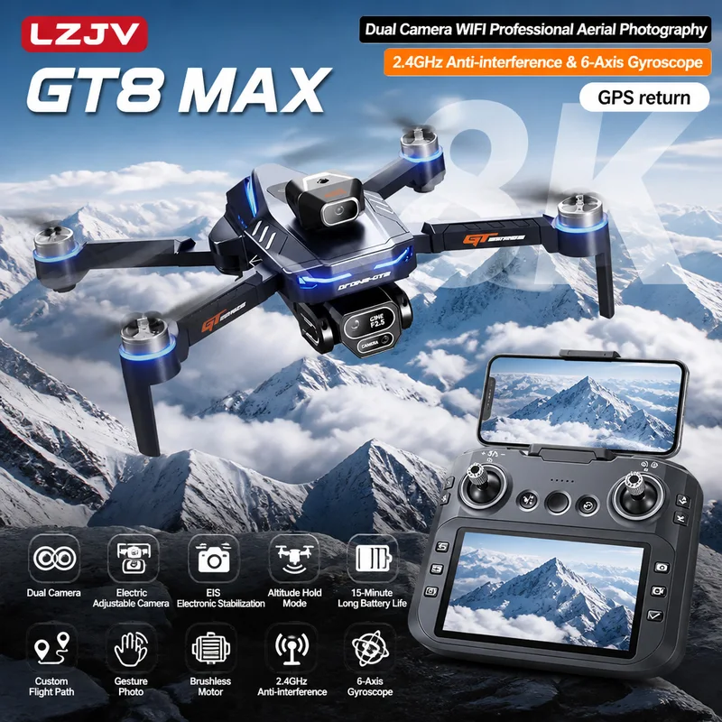 Drone Mapping - Drone Dobrável GT8 Max com Câmera