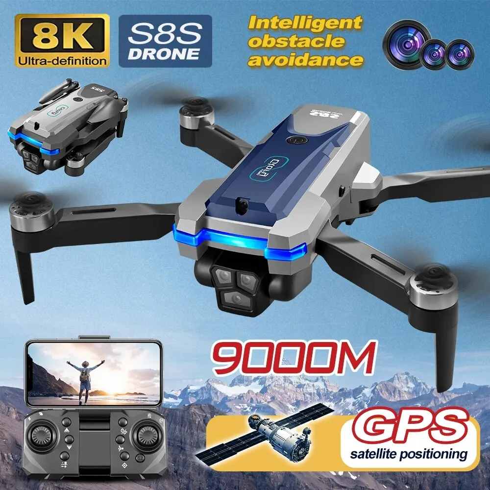 Drone Mapping - Dobrável RC S8S GPS Drone, 5G