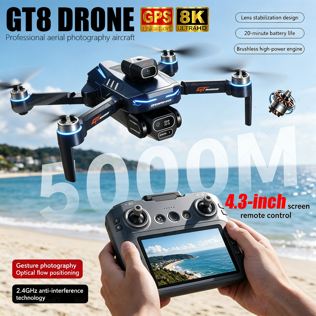 NOVO Drone GT8 HD RC 4K Profis - Drone Mapping avaliação e preço
