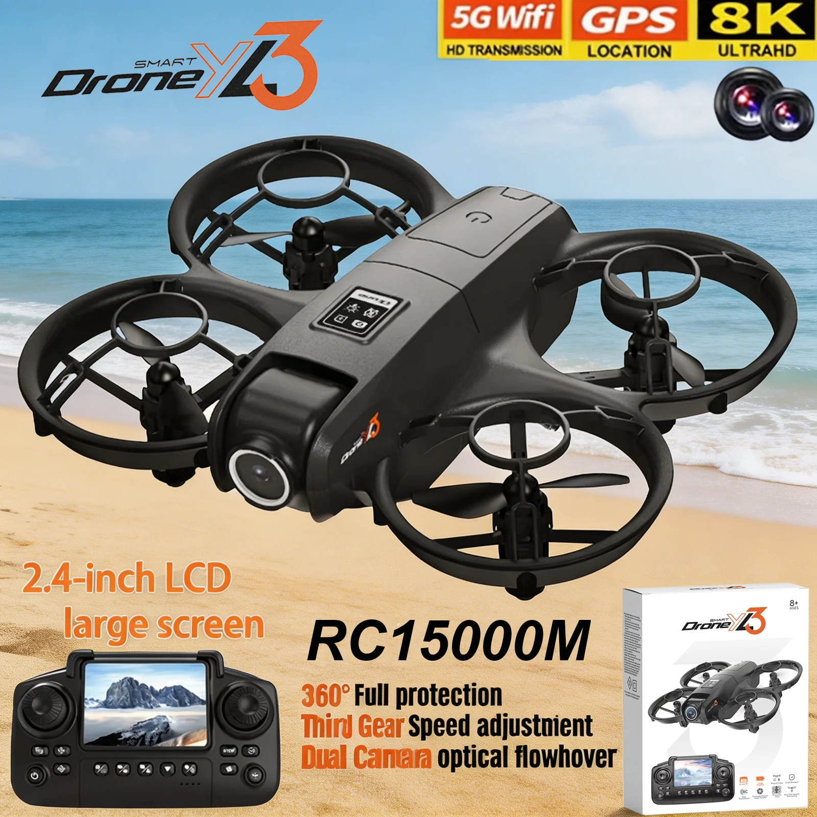 Novo Drone RC YL3 8K 1080P com - Drone Mapping avaliação e preço